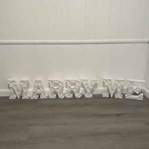 Marry Me light up letters